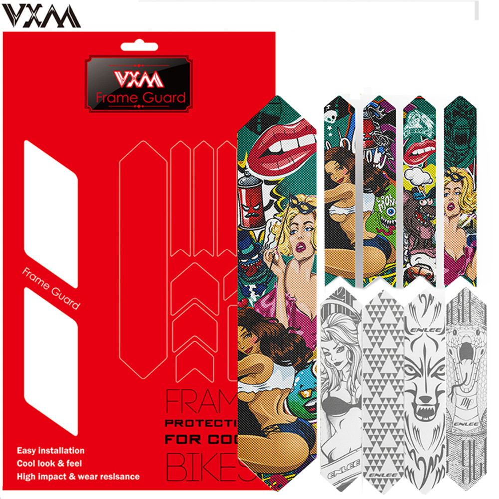 VXM 3D Mountain Bike Scratch-Resistant Protect Frame Protector Removeable Sticker Road Bicycle Paste