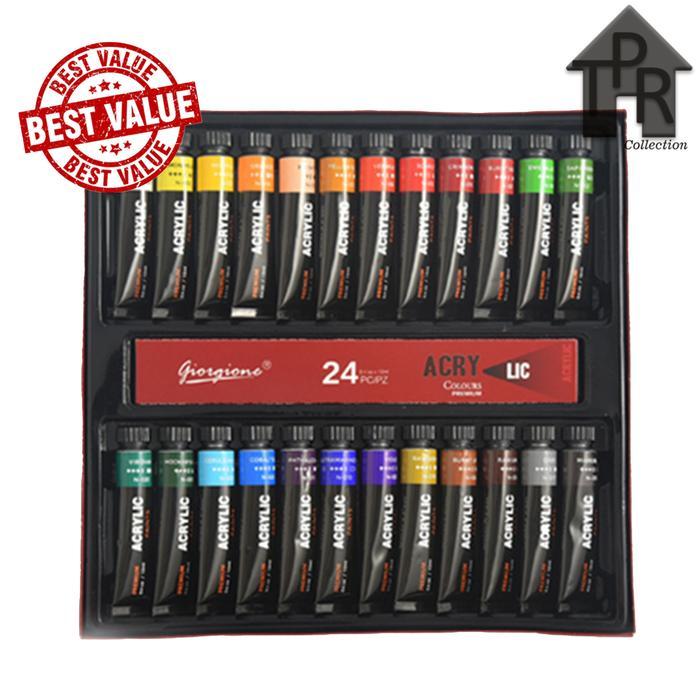 Giorgione - Cat Lukis Akrilik Premium Set Komplit / Tube12ml. X 12/24/30 Warna