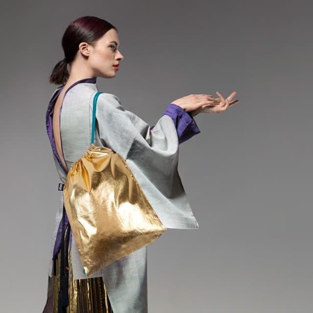 Sedia CLEARANCE - LOQI Backpack / Tas Ransel Serut Metallic Collection