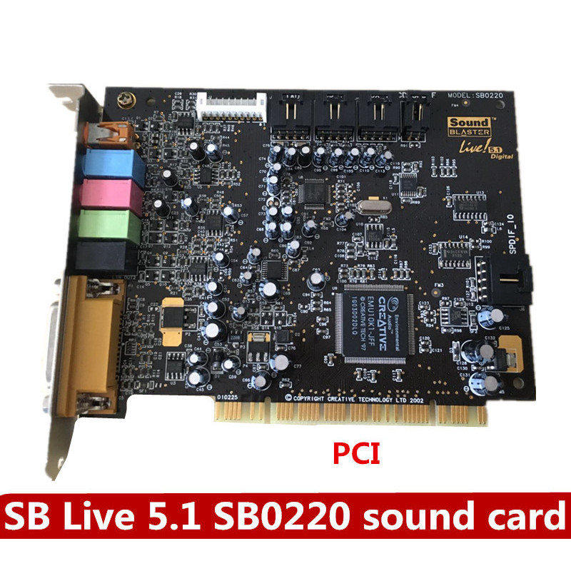 Original Creative SB Live5.1 sound card SB0220 sound card support KX drive, K song debugging for XP
