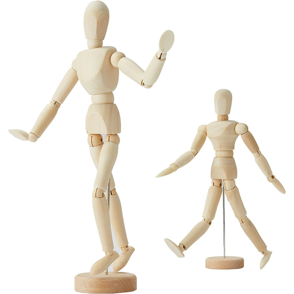 4.5/5.5/8/12/16'' Artists Wooden Manikin Jointed Mannequin Perfect For Home Decoration/Drawing The