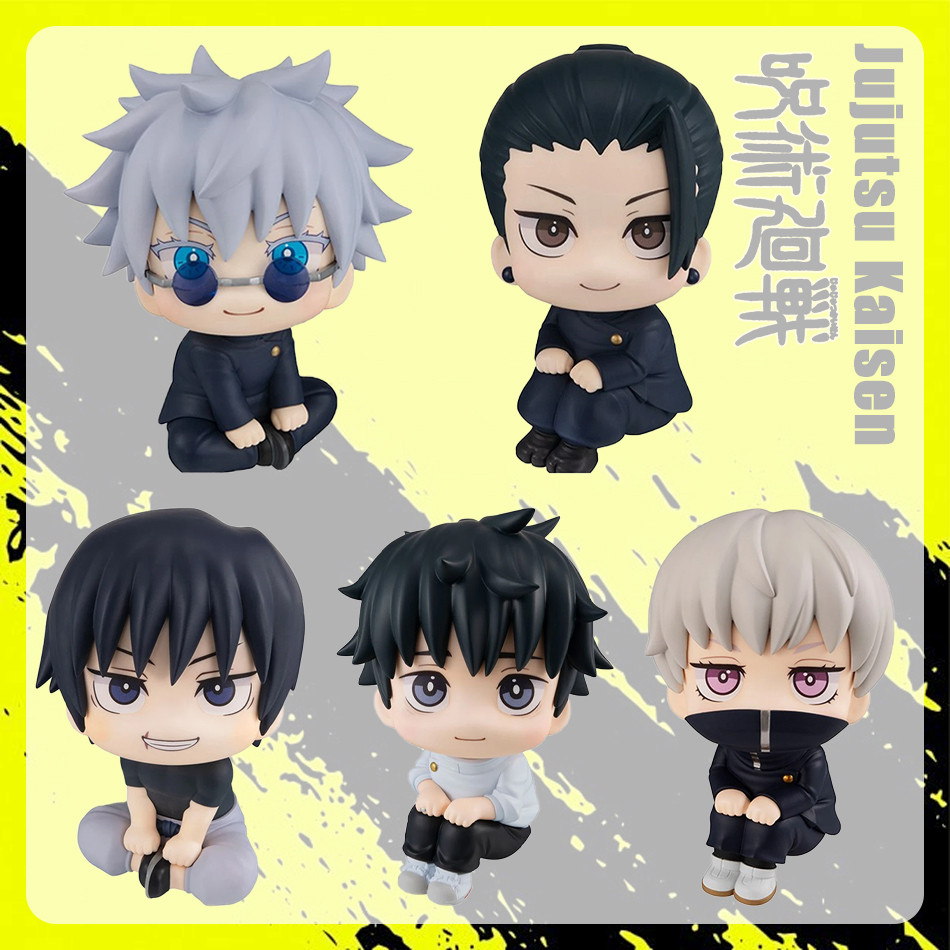 Anime Cute Fushiguro Toji Jujutsu Kaisen Figure Gojo Satoru Q Version Doll Geto Suguru Statue 10Cm