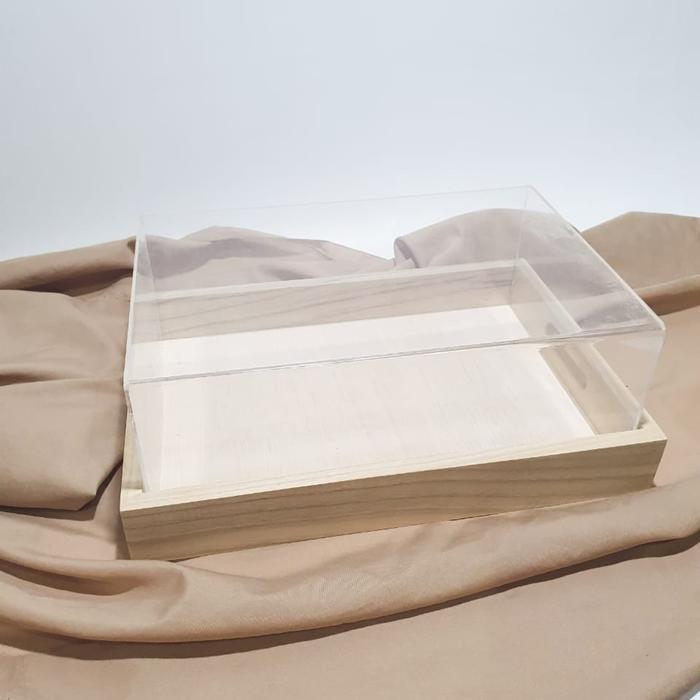 Baki Kayu + Tutup Akrilik / Tray + Acrylic Lid
