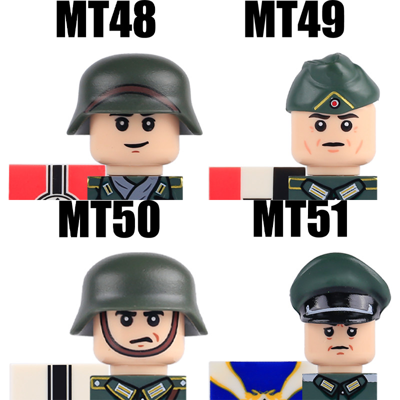 WW2 Military Soldier Figure UV Building Blocks Naval Shore Troop Arms German Medical Officer Cap