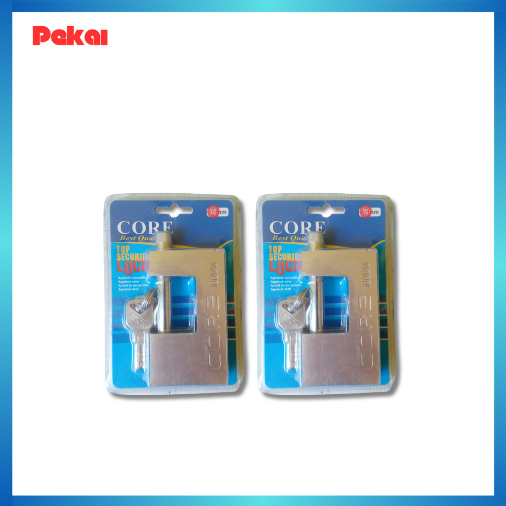 CORE | Gembok Kotak Pagar Baja Anti Maling 100 mm | Kunci Gudang Besar Kuat