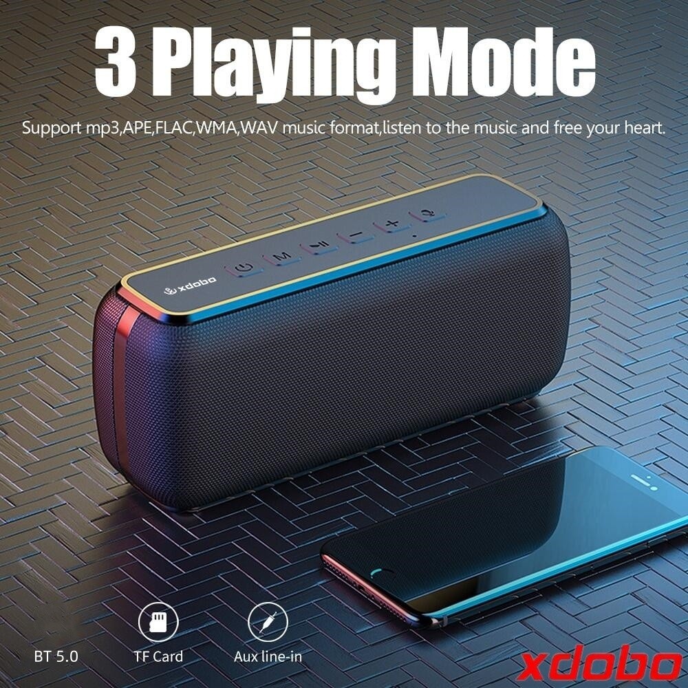 Xdobo X8 Bluetooth Speaker 60W High Power With Stereo Sound, Bass Portable Bluetooth 5.0 & Function
