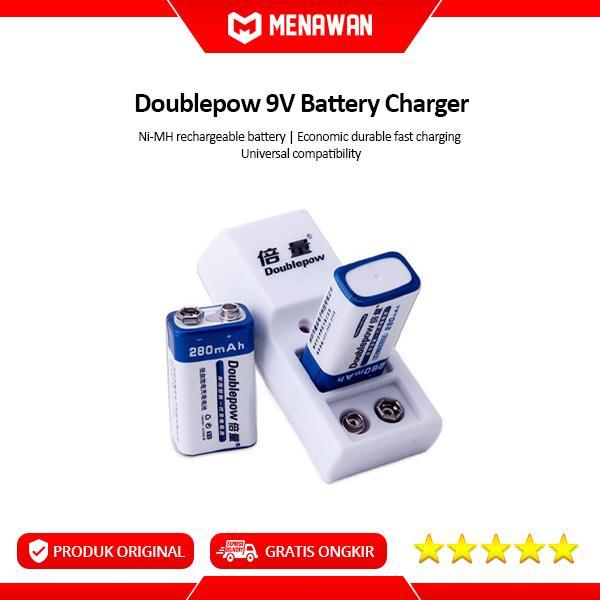 Doublepow 9V Battery Charger Baterai Kotak 9V isi Ulang Rechargeable