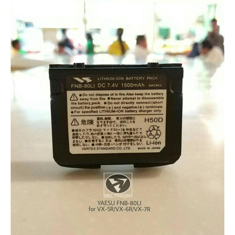 Baterai Yaesu Vx-5R Vx-6R Vx-7R Fnb-80Li