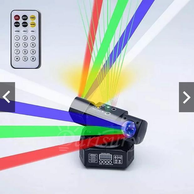 Moving head laser beam LED remote 3IN1Moving head mini spider RGBW full color light power 40watt