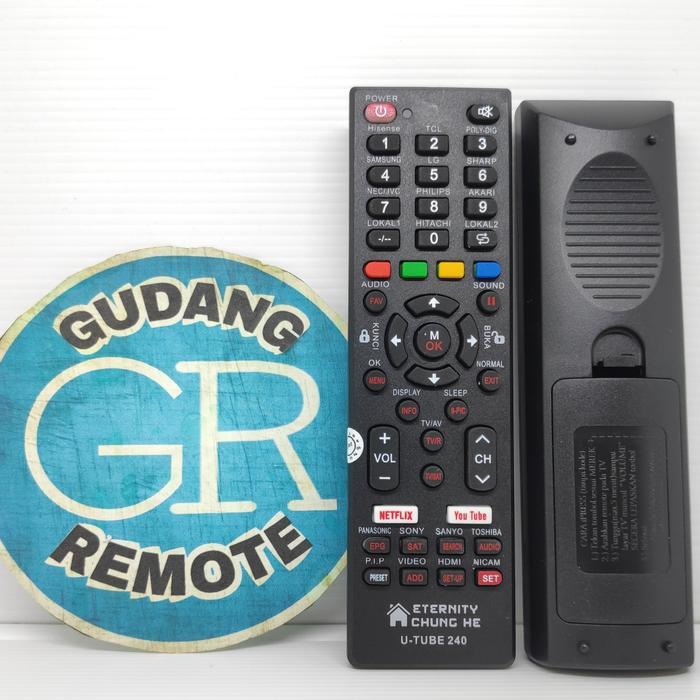 "New" Remote remot TV LCD LED multi universal chunghe U tube 240