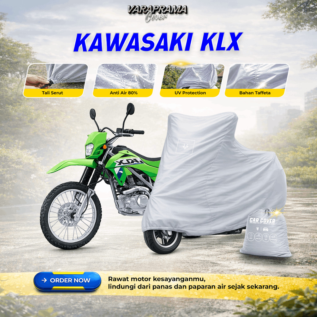 Body Cover Motor Kawasaki KLX - KLX150 KLX230 KLX250 – Sarung Motor Pelindung untuk Indoor dan Outdo