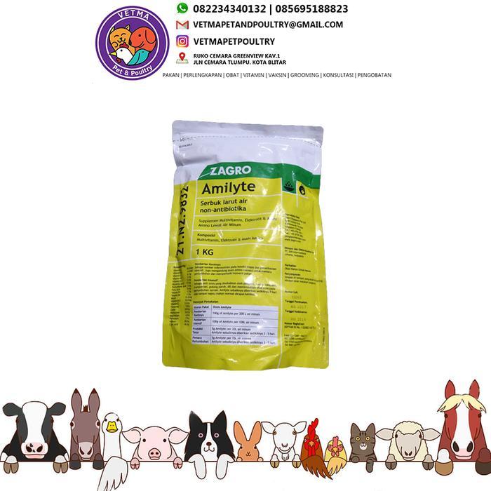VITAMIN HEWAN TERNAK AMILYTE ZAGRO 1 KG - MULTIVITAMIN HEWAN