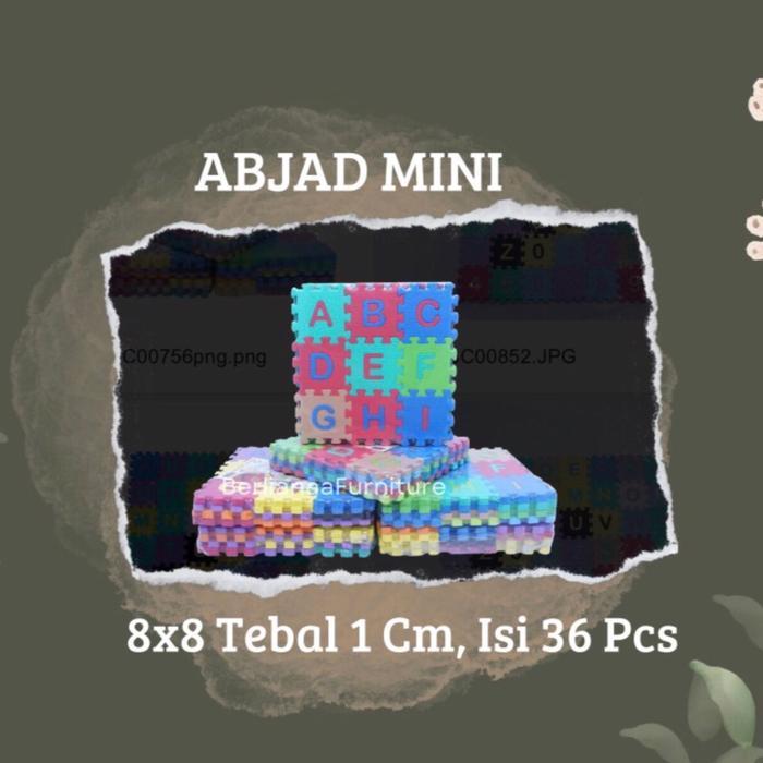 Matras Puzzle Abjad Mini Uk 8X8 Isi 36 Pcs / Mainan Edukasi Anak / Alas Belajar Anak Mainan Puzzle