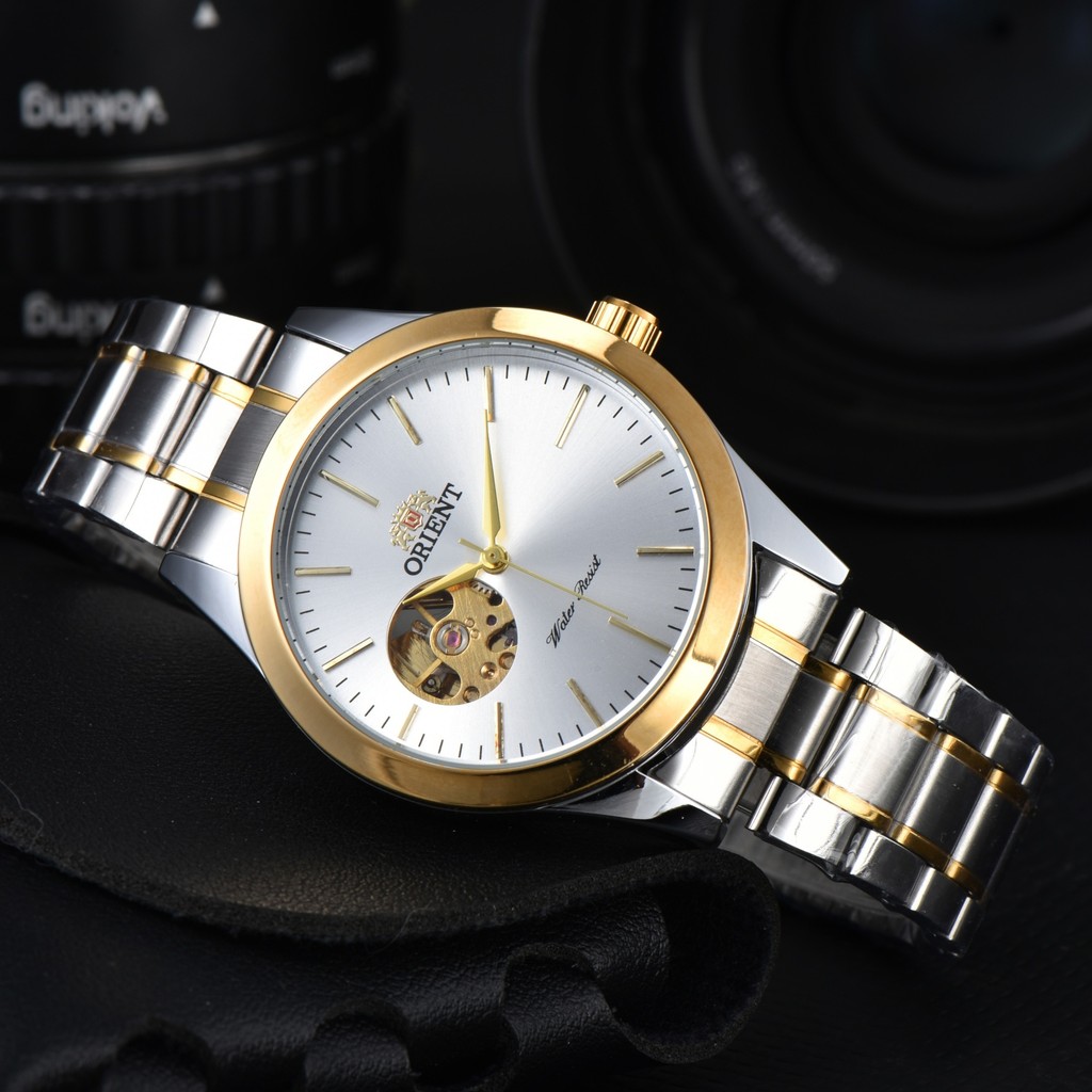 Orient Watch Refurbished Japanese Fully Automatic Mechanical Watch Hollowed Out Business Men's Watch