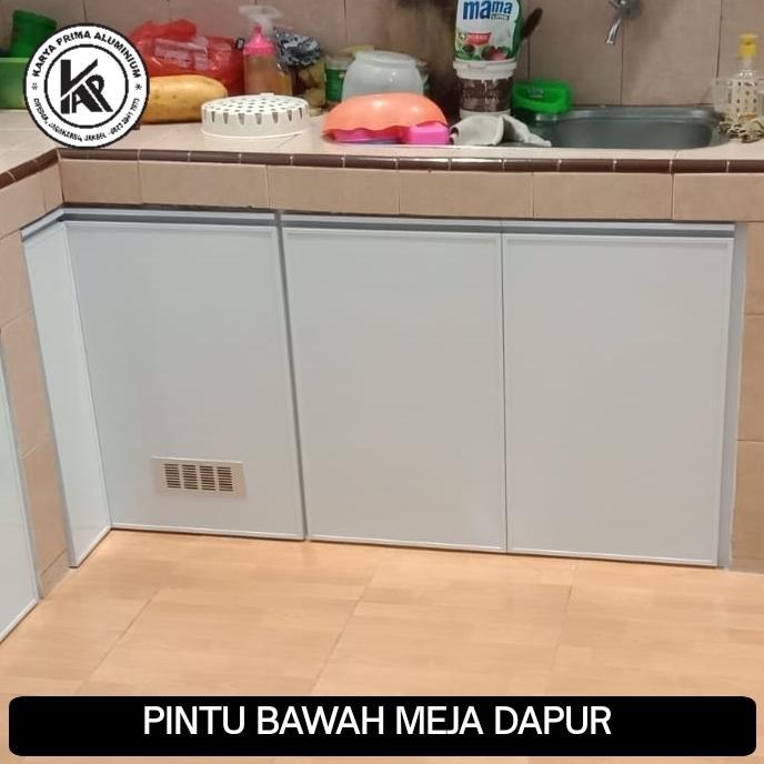 PINTU ALUMINIUM BAWAH MEJA DAPUR CUSTOM HARGA PER METER