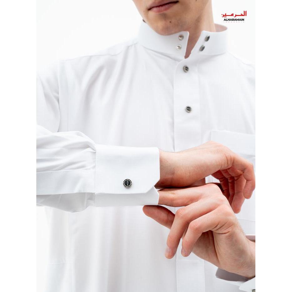 Al Haramain Jubah / Gamis Pria Dewasa Premium Wol (07 B) Putih