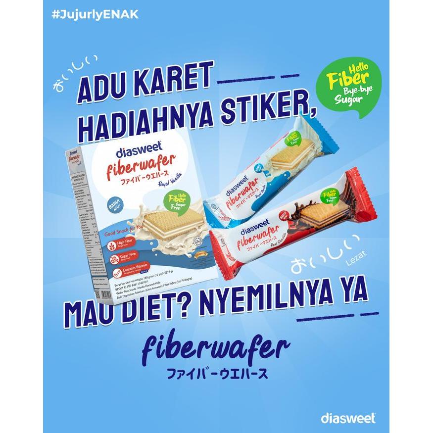 "New" Diasweet Fiberwafer Chocolate 180G
