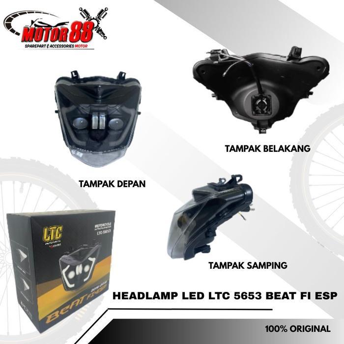 Ltc Lampu Depan Headlamp Led 5653 Beat Fi Esp Tahun 2016 - 2019
