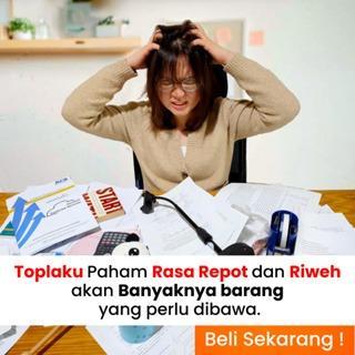 Toplaku Tas Les Dokumen Berkas Map Besar Anti Air Multifungsi Zipper File Plastik Folder Organizer