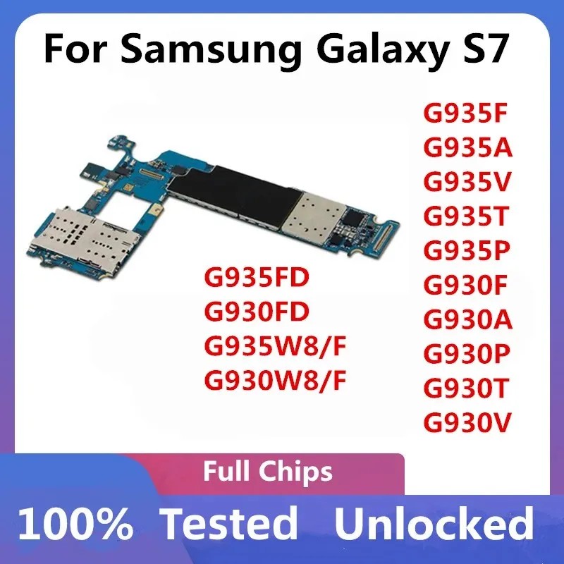 Unlocked Mainboard For Galaxy S7 Edge G935F G930F G930Fd G935Fd G930V Motherboard 32Gb Full Chi