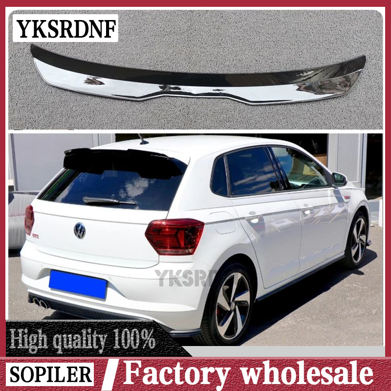 Spoiler Extension For Volkswagen Polo Aw Mk6 Spoiler Lip Abs Plastic Glossy Black For Vw Polo Aw Gti