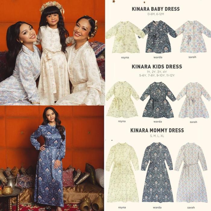 (SPESIAL RAMADHAN) BOHOPANNA - KIRANA KIDS DRESS - KIRANA BABY DRESS - KIRANA MOMMY DRESS BOHOPANNA