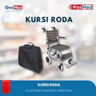 GEA KURSI RODA TRAVEL FS 804 LABJ / KURSI RODA TRAVELING LIPAT + TAS - ONEMED SILVER