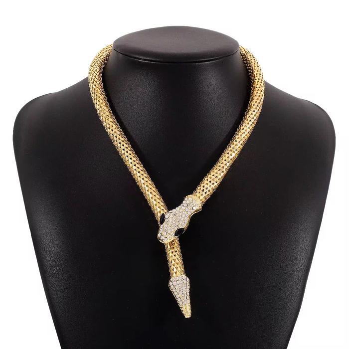 Kalung Ulir Magnet Kalung Fashion Mewah Ukuran Terbuka Kalung Wanita Kalung Snake