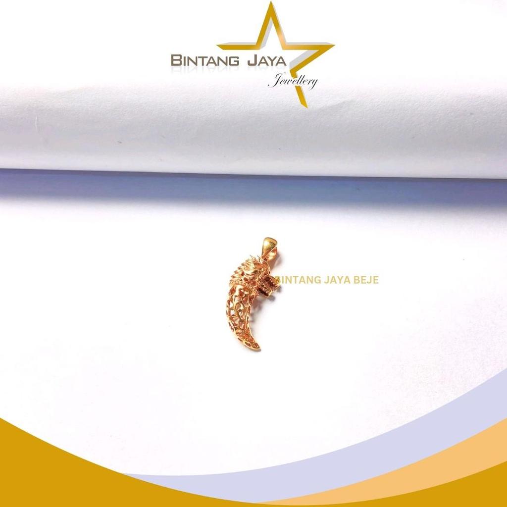 Liontin Emas Asli Kadar (17K) -  Naga Rosegold, Berat 3,77g, Kekuatan Simbolik untuk Gaya Mewah Femi