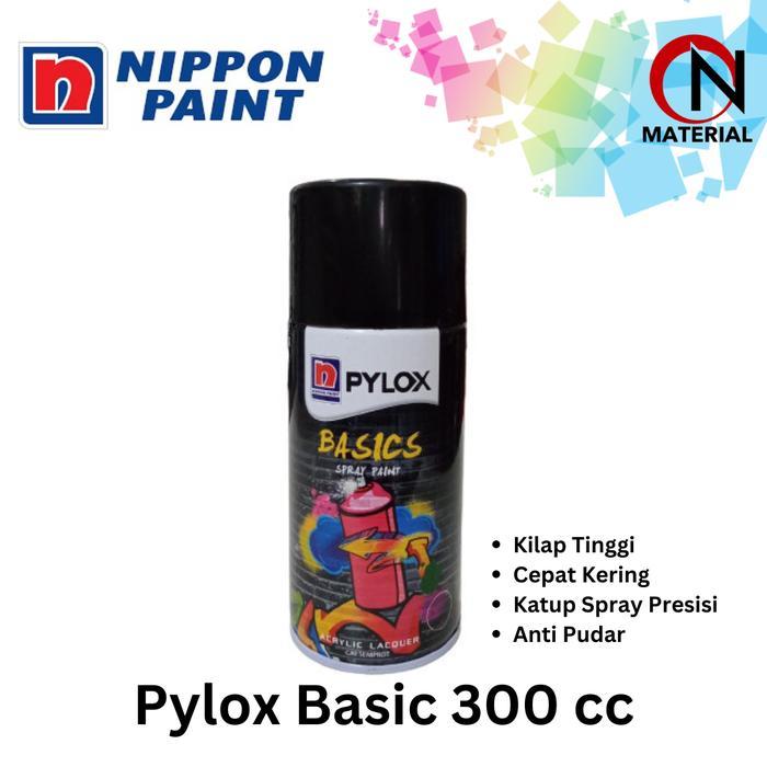 Pylox basic 300cc WARNA NIPPON PAINT BLACK MATT CLEAR GLOSS WHITE SILVER