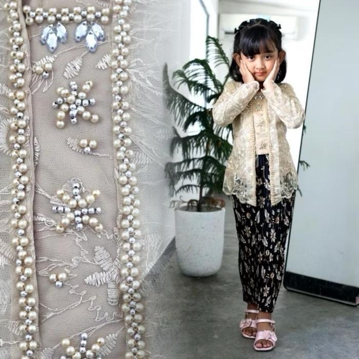 Setelan Kebaya Anak Kutubaru Tille / Kebaya Anak Perempuan / Kebaya Modern / Set Baju Kebaya Anak /