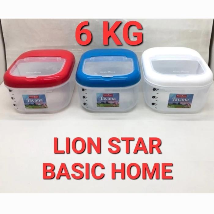 Kotak Tempat Beras Lion Star Basic Home 6Kg/Rice Box Lion Star/Tempat Beras Lion Star