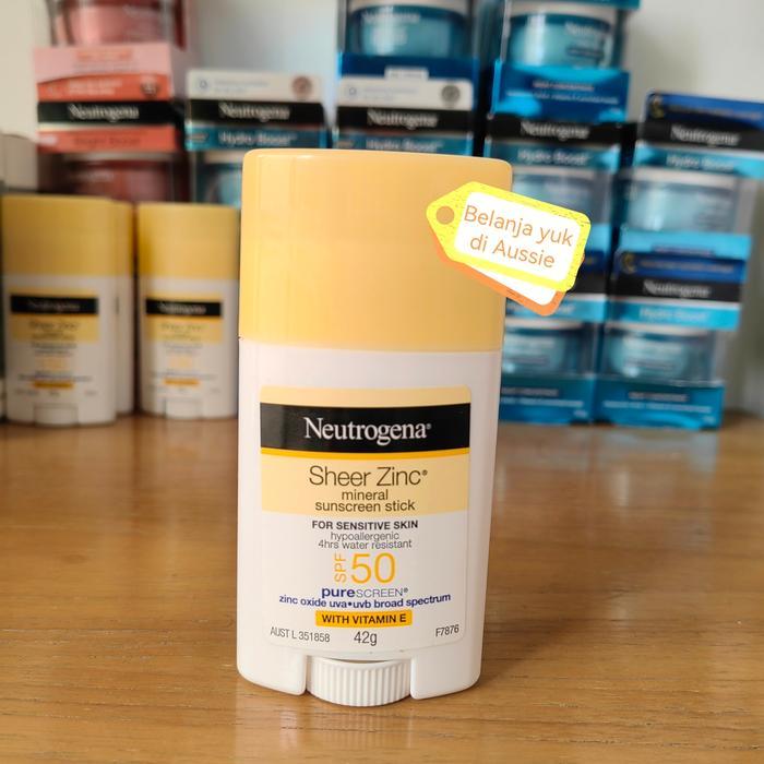 Neutrogena Sheer Zinc Mineral Sunscreen Stick Spf 50 Purescreen - 42G