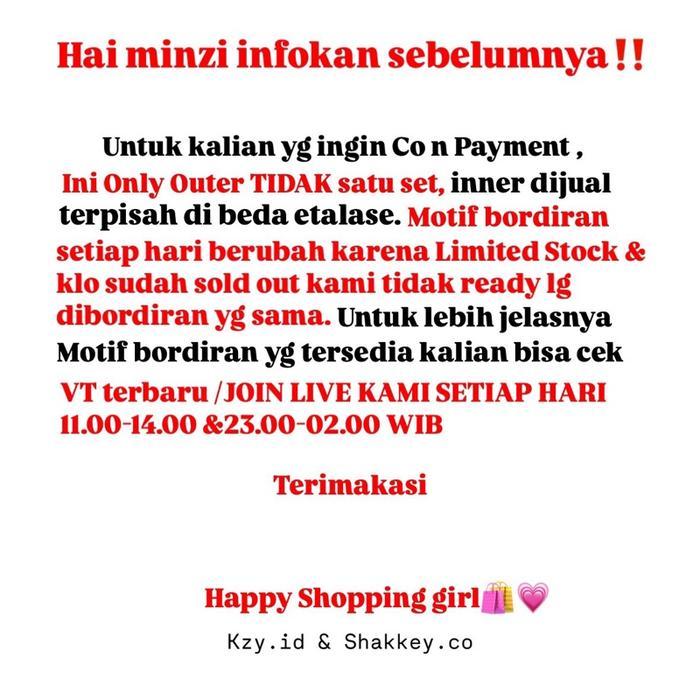 [Kzy.Id] Outer Hanum Dress Brokat Kondangan Hanum Wanita Lengan Pendek Bahan Brokat Kombinasi Tillee