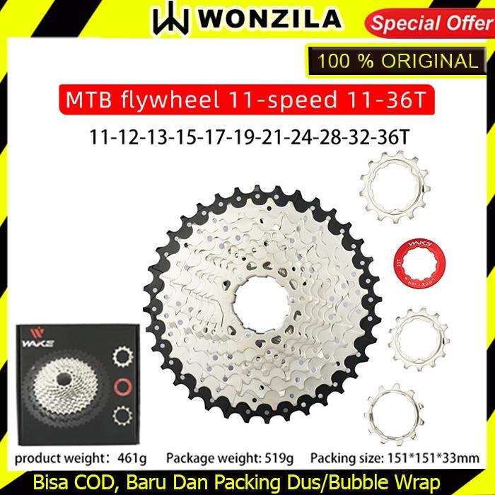 Wake Sprocket 11 Speed 11 - 36T Silver Gear Cassette Seli MTB