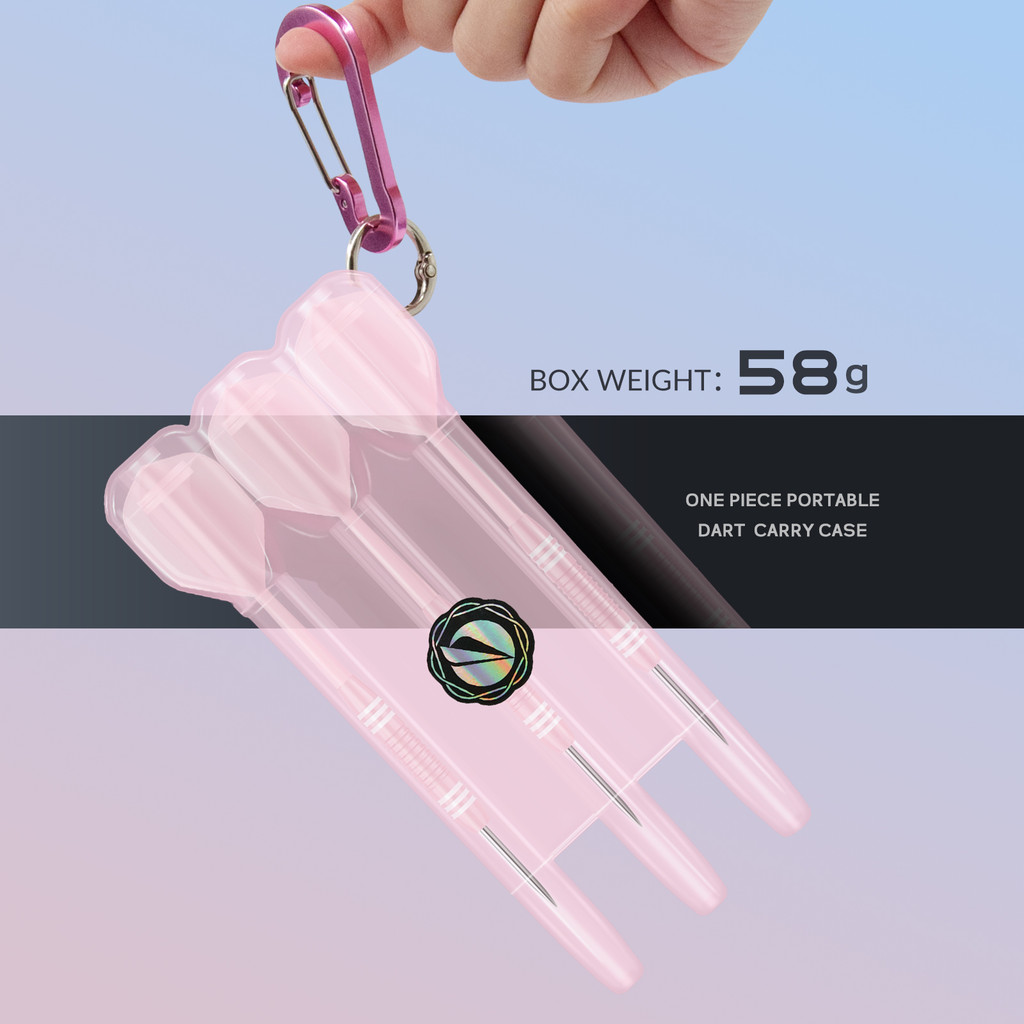 Huanqu 3-Piece Pink Copper Dart Set with Dart Storage and Protection Case, Needle Darts,