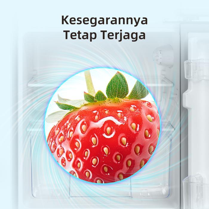 Changhong Kulkas 2 Pintu Mini (Refrigerator) Lemari Es Kapasitas 108 Liter Black Ftm108Db