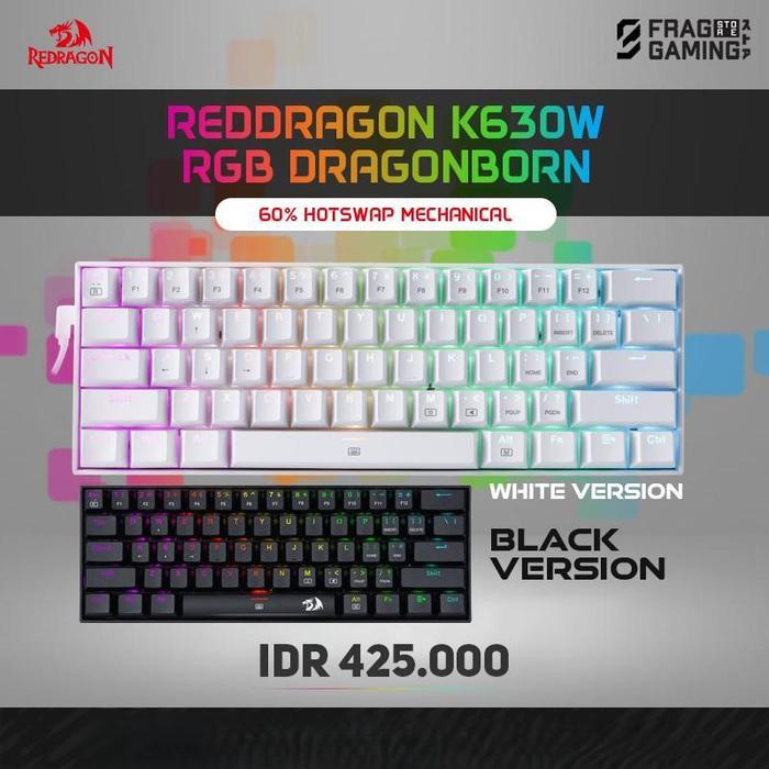 Redragon / Reddragon K630W / K630 RGB DRAGONBORN WHITE KEYBOARD