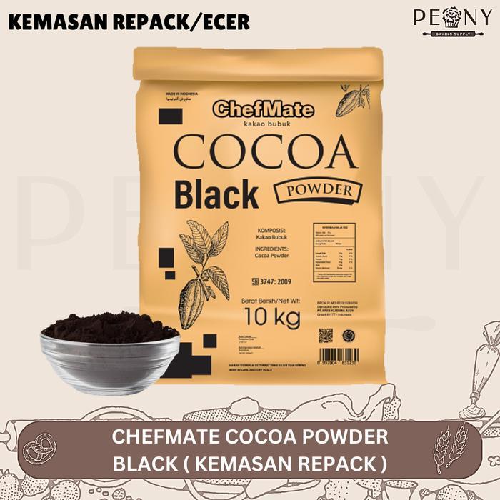 CHEFMATE COCOA POWDER BLACK KEMASAN REPACK ( ECER )/BLACK COCOA POWDER