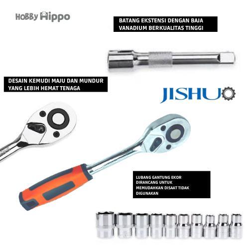 "New" COD KUNCI SOCKET STAINLESS 12 IN 1 / SOCKET WRENCH 1/2 INCH JL-1014