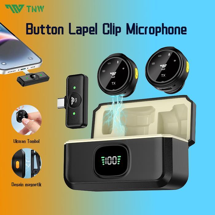 TNW A30 WIRELESS CLIP ON MIC MICROPHONE DUAL MIKROFON WIRELESS MIKROFON HP LAVALIER MICROPHONE