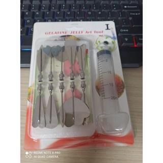 SET PUDDING NOZZLE 3D JELLY FLOWER CAKE JELLO GELATIN ART TOOL