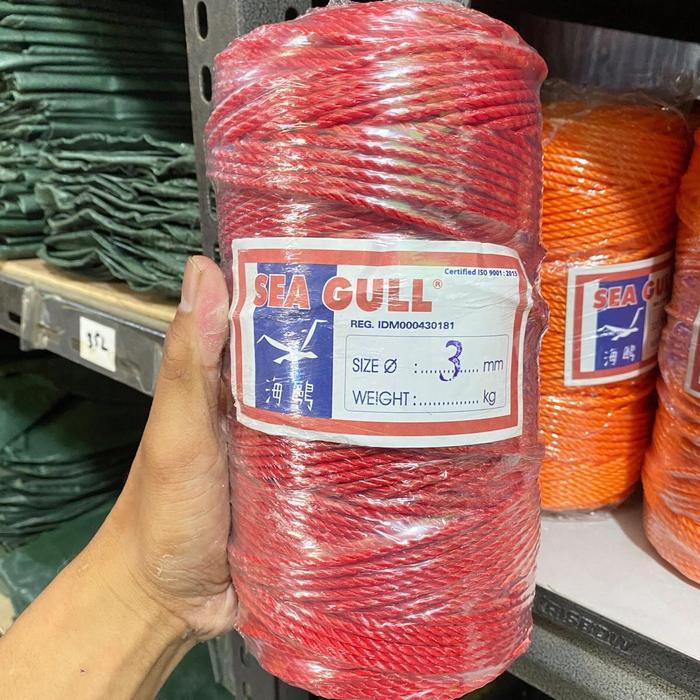 Promo Tali Tambang 3Mm 200M 1 Roll Sea Gull Tali Layangan Tali Tenda Tali Pertanian Tali Dadung Tali