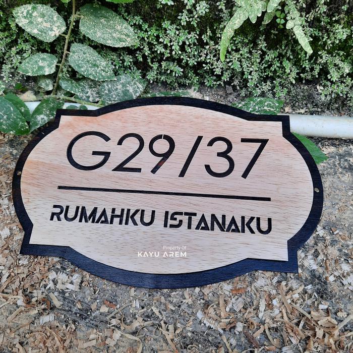 Nomor Rumah Kayu Klasik Modern Custom Nomer Rumah Minimalis Unik