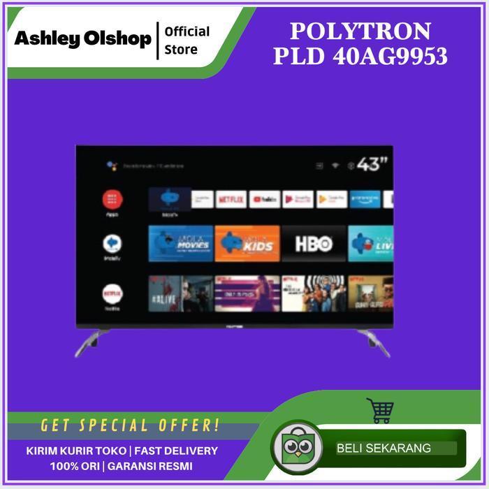 Murah LED TV Smart Android TV 40 Inch Polytron PLD 40AG9953 Digital TV FHD - hitam, 10