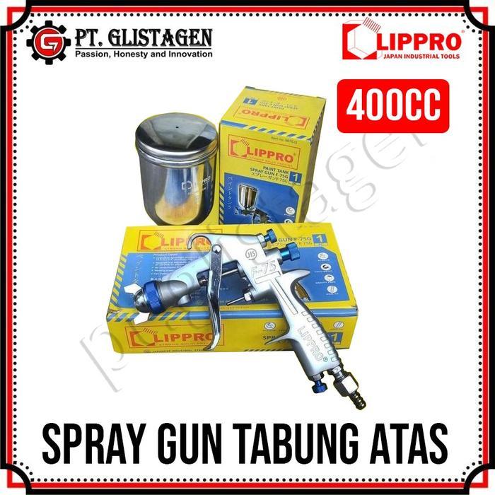 LIPPRO 9875-G SPRAY GUN F75G TABUNG ATAS SPEED GUN SPRAYGUN F75 ALAT SEMPROTAN CAT F 75