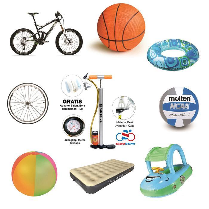 POMPA BAN SEPEDA DAN MOTOR MATERIAL BESI MERK JEMBOLY