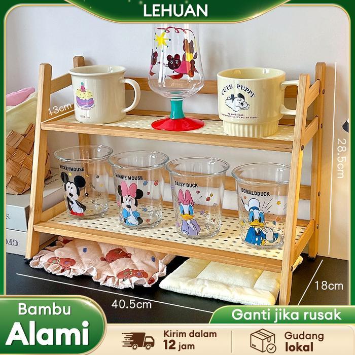 Cuculemon - Rak Bumbu Dapur Kayu Rak Meja Rak Dapur Serbaguna Rak Cangkir Rak Botol Bumbu Rak