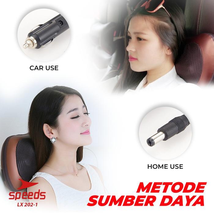 Speeds Bantal Pijat 8 Bola Massage Pillow Mobil Dan Rumah Car Home Bantal Pijat Leher Punggung New