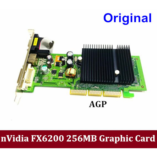 NEW for nVIDIA Geforce 6200 256M AGP 8X Video Card FX 6200 DDR2 DVI VGA AGP slot Graphic card